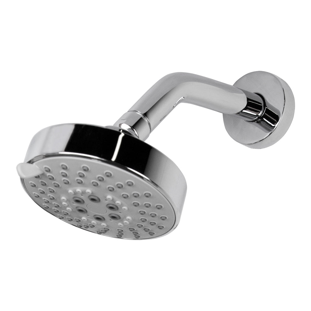 Wall-mount tilting round shower head, five jets. Arm and flange sold separately - Maison&Co.