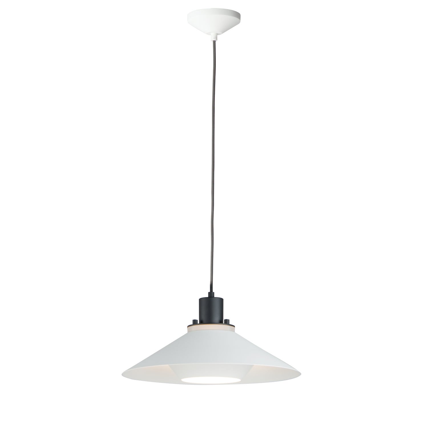 Maxim - 11412BKWT - One Light Pendant - Oslo - Black / White