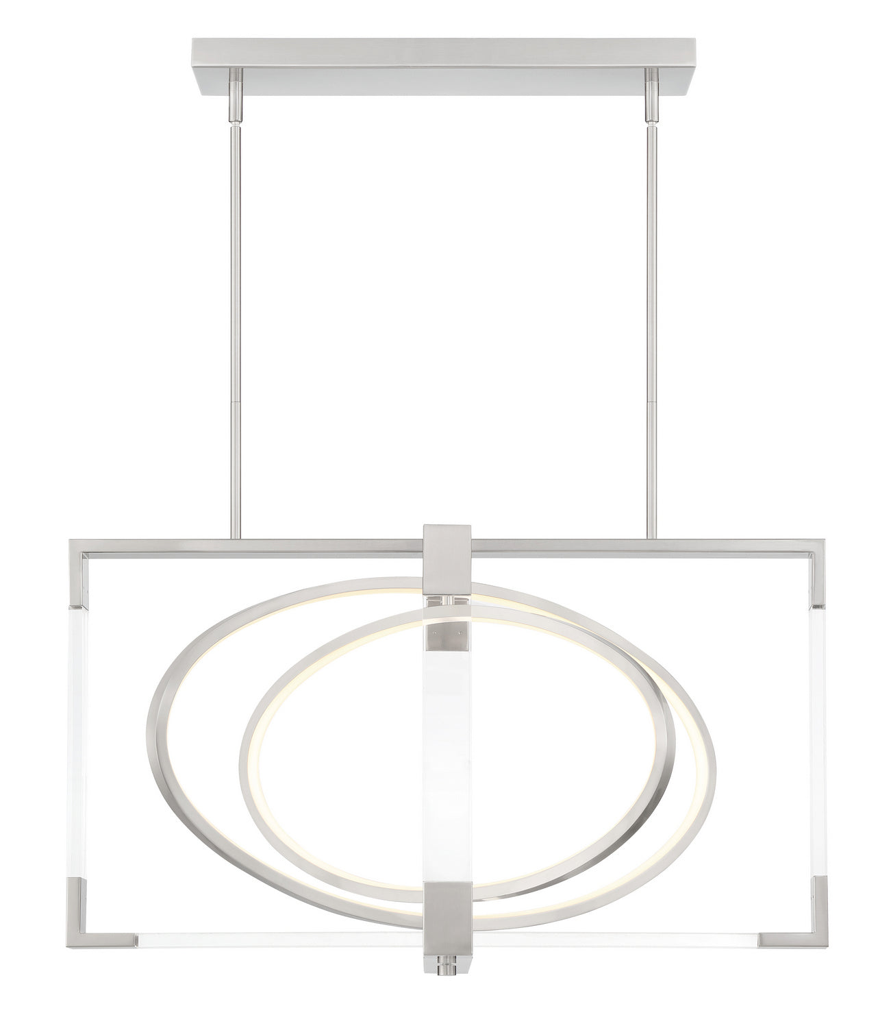 George Kovacs - P2267-084-L - LED Pendant - Double Take - Brushed Nickel