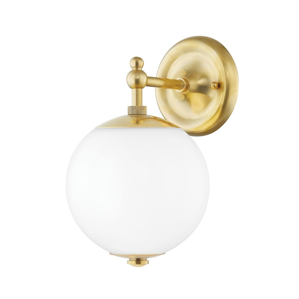 Hudson Valley - MDS702-AGB - One Light Wall Sconce - Sphere No.1 - Aged Brass