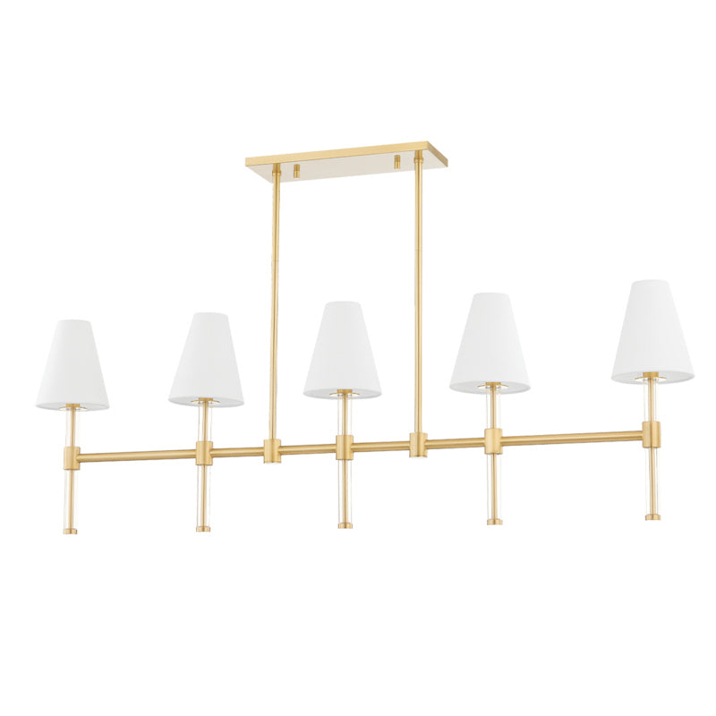 Mitzi - H630905-AGB - Five Light Linear - Janelle - Aged Brass