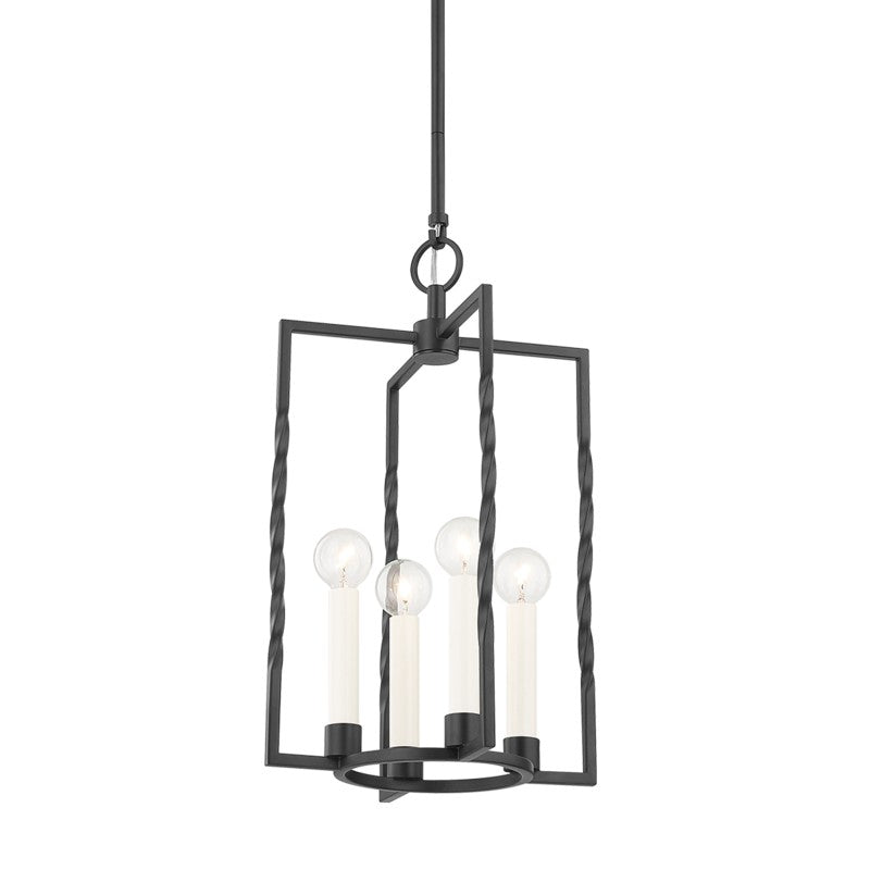 Mitzi - H731704S-TBK - Four Light Lantern - Adelaide - Textured Black