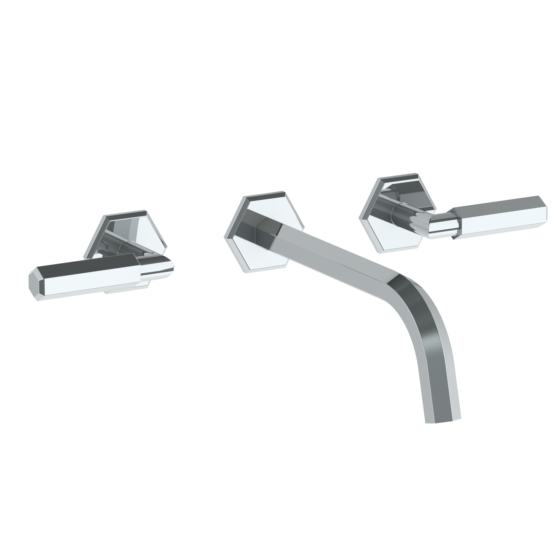 Wall Mounted 3 Hole Lavatory Set With 8 1/2" Ctc Spout - Maison&Co.