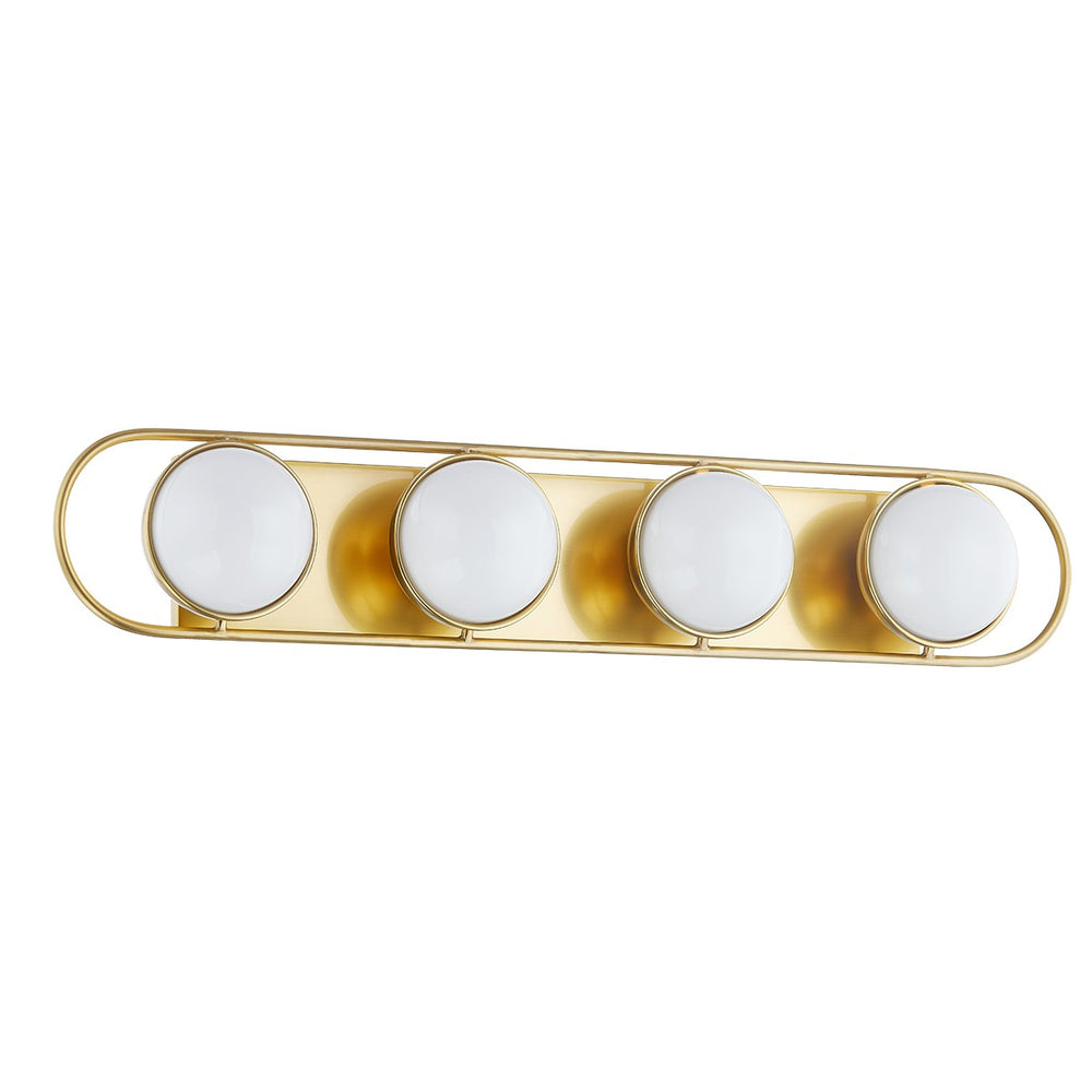 Mitzi - H783304-AGB - Four Light Bath and Vanity - Amy - Aged Brass