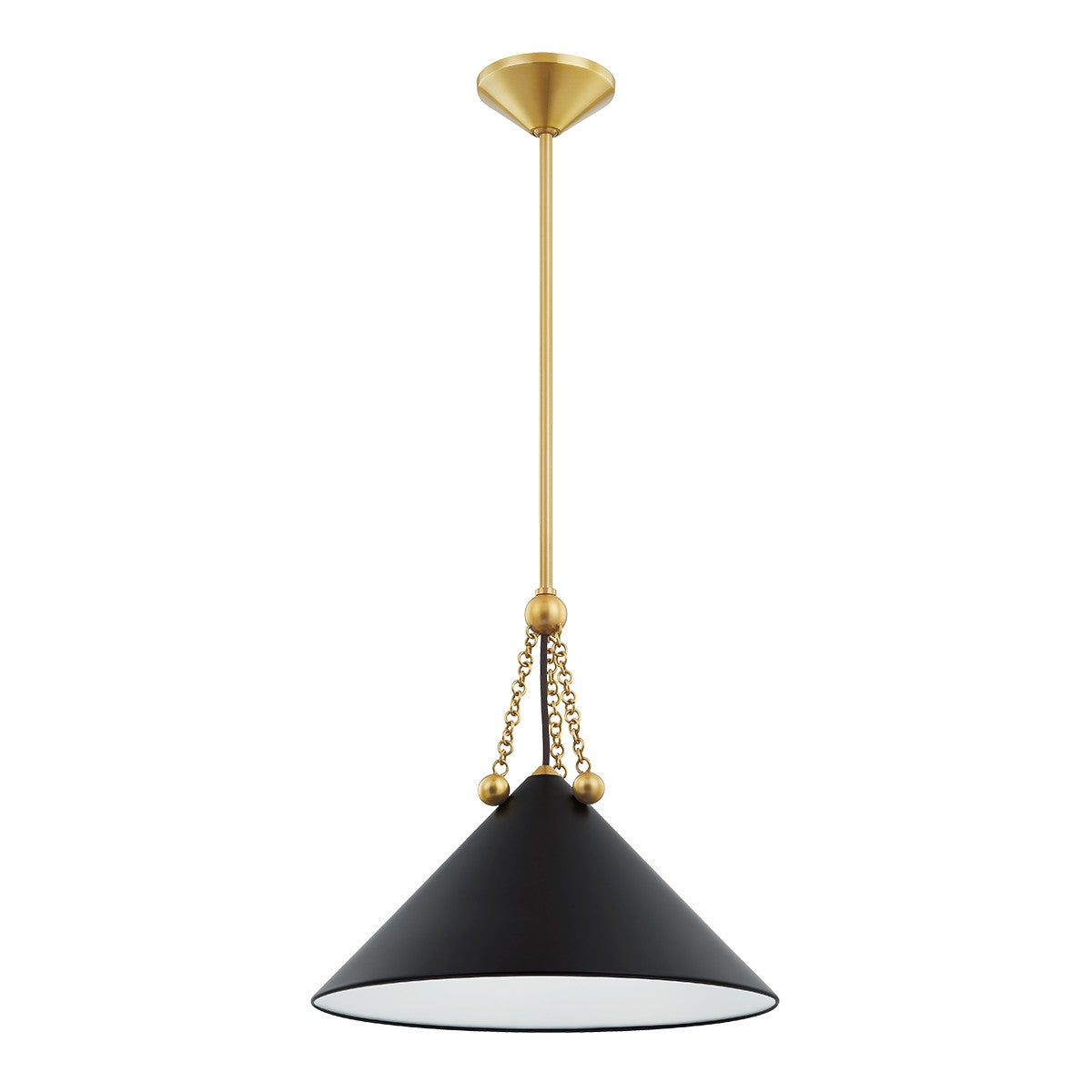 Mitzi - H784701S-AGB/SBK - One Light Pendant - Kalea - Aged Brass/Soft Black
