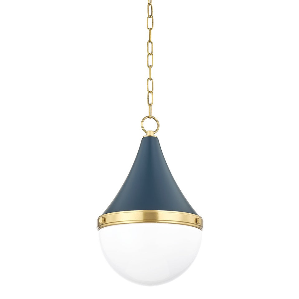 Mitzi - H787701S-AGB/SNY - One Light Pendant - Ciara - Aged Brass/Soft Navy