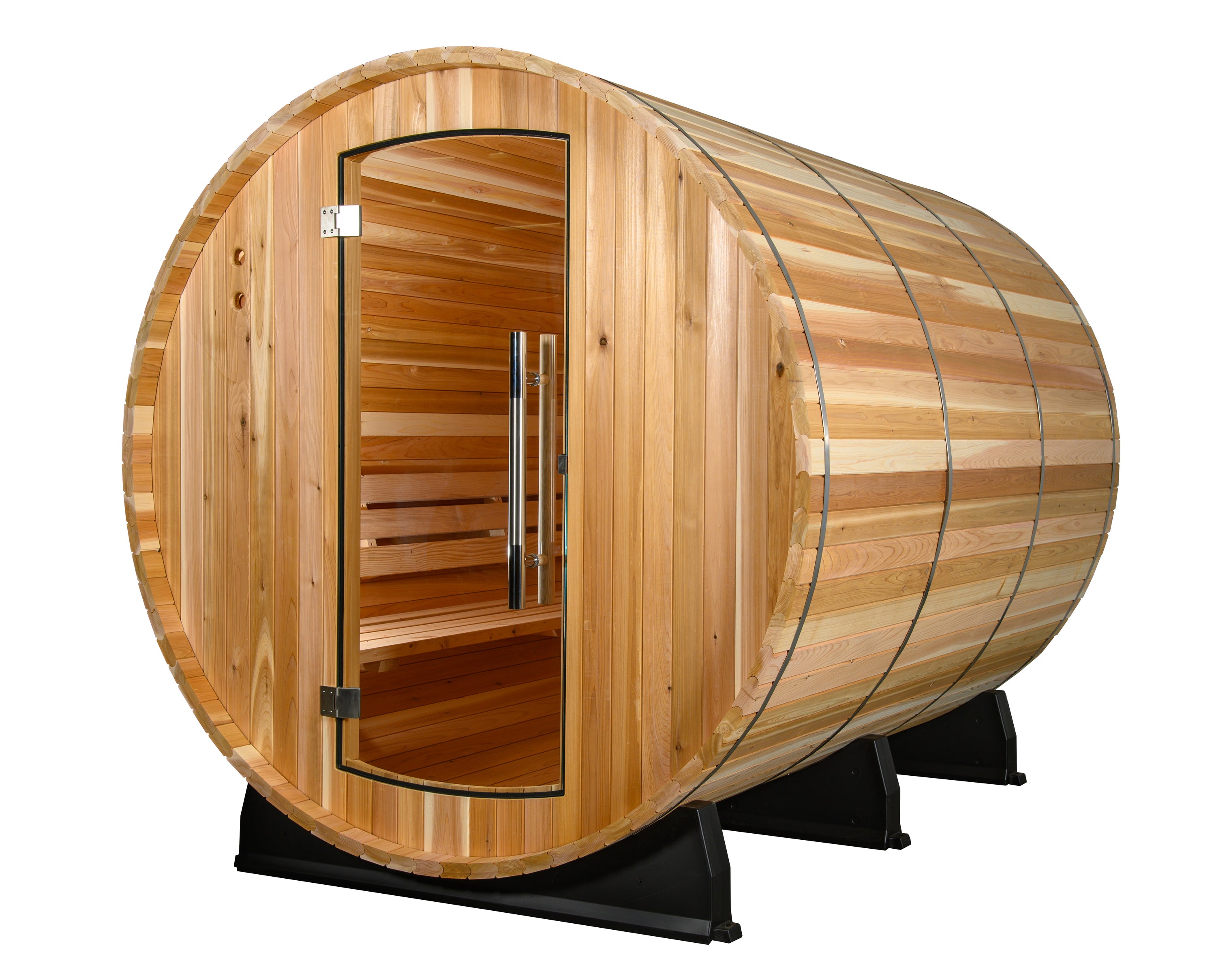 Outdoor Barrel Sauna (4-6 People) + Accessory Kit & (1) 31" LED Mood Light Bar - Maison&Co.