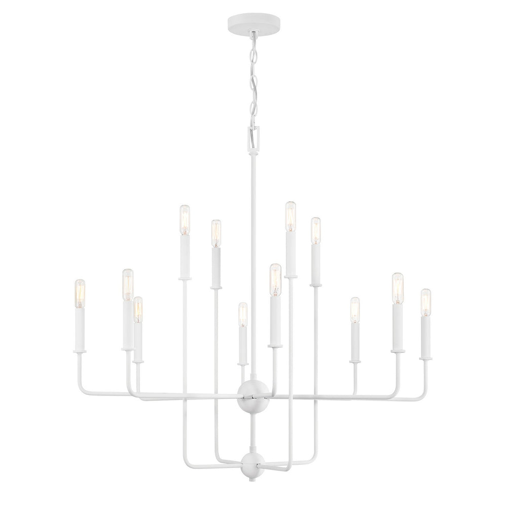 Savoy House - 1-4046-12-83 - 12 Light Chandelier - Avondale - Bisque White