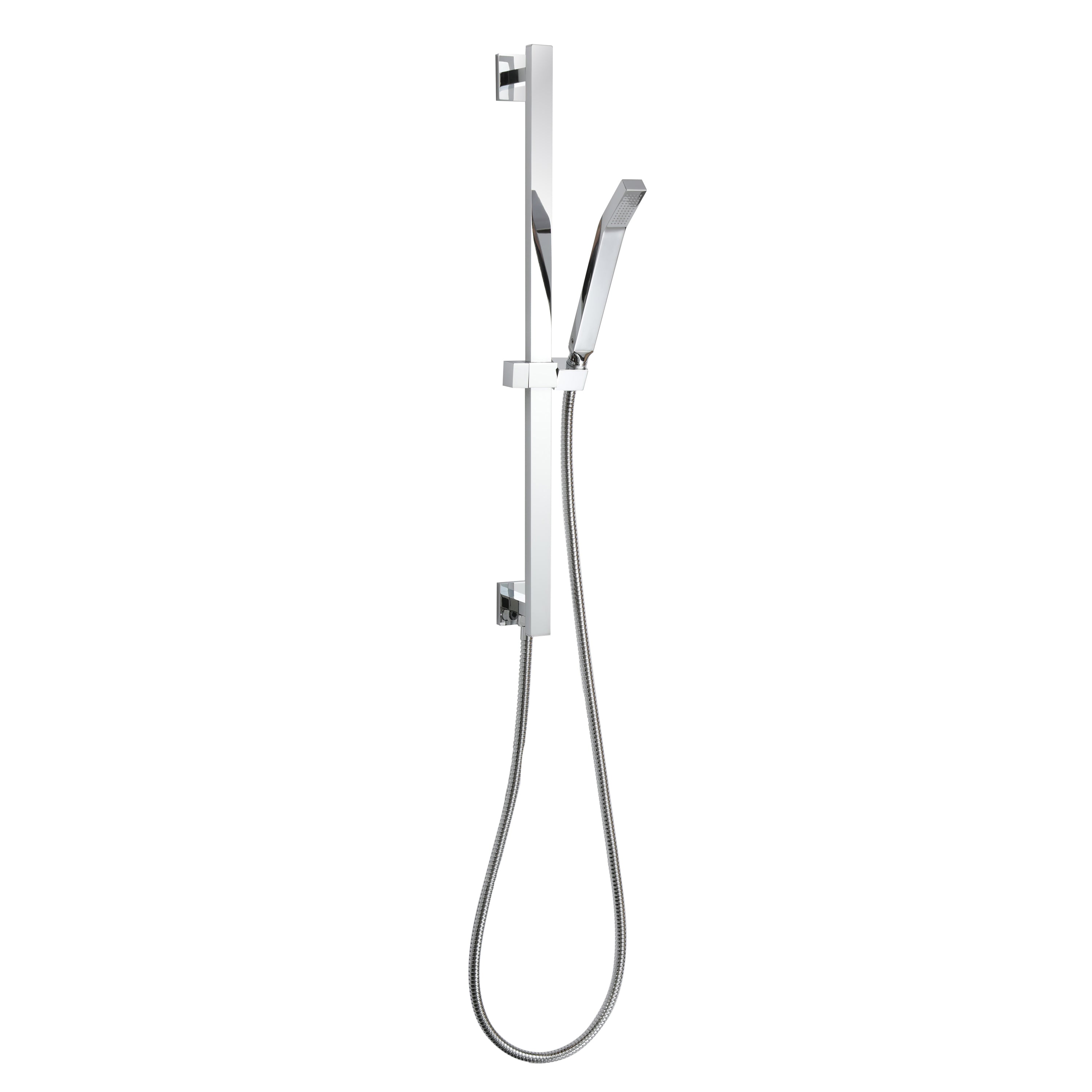 Hand Shower Kit (Square) - Handshower + Shower Rail + Hose - Maison&Co.