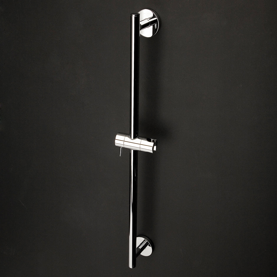Wall-mount round rail with hook for hand-held shower head - Maison&Co.