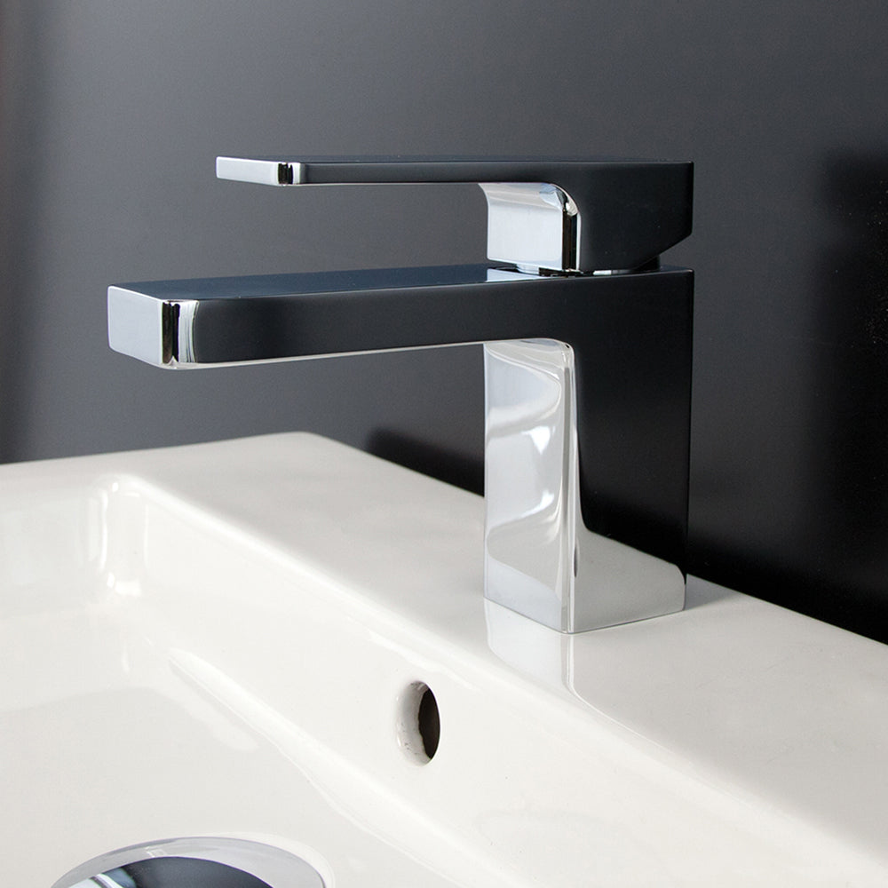 Deck mount single hole faucet with lever handle pop up drain included SPOUT: 4 7/8", H: 5 1/4" - Maison&Co.