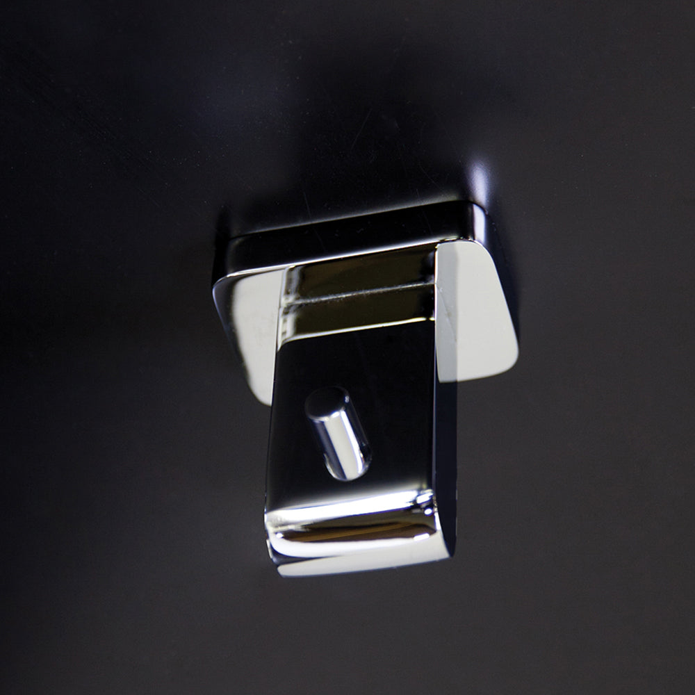 Wall mount robe hook made of chrome plated brass W: 2 1/8", D 2 5/8", H: 1 3/8" - Maison&Co.