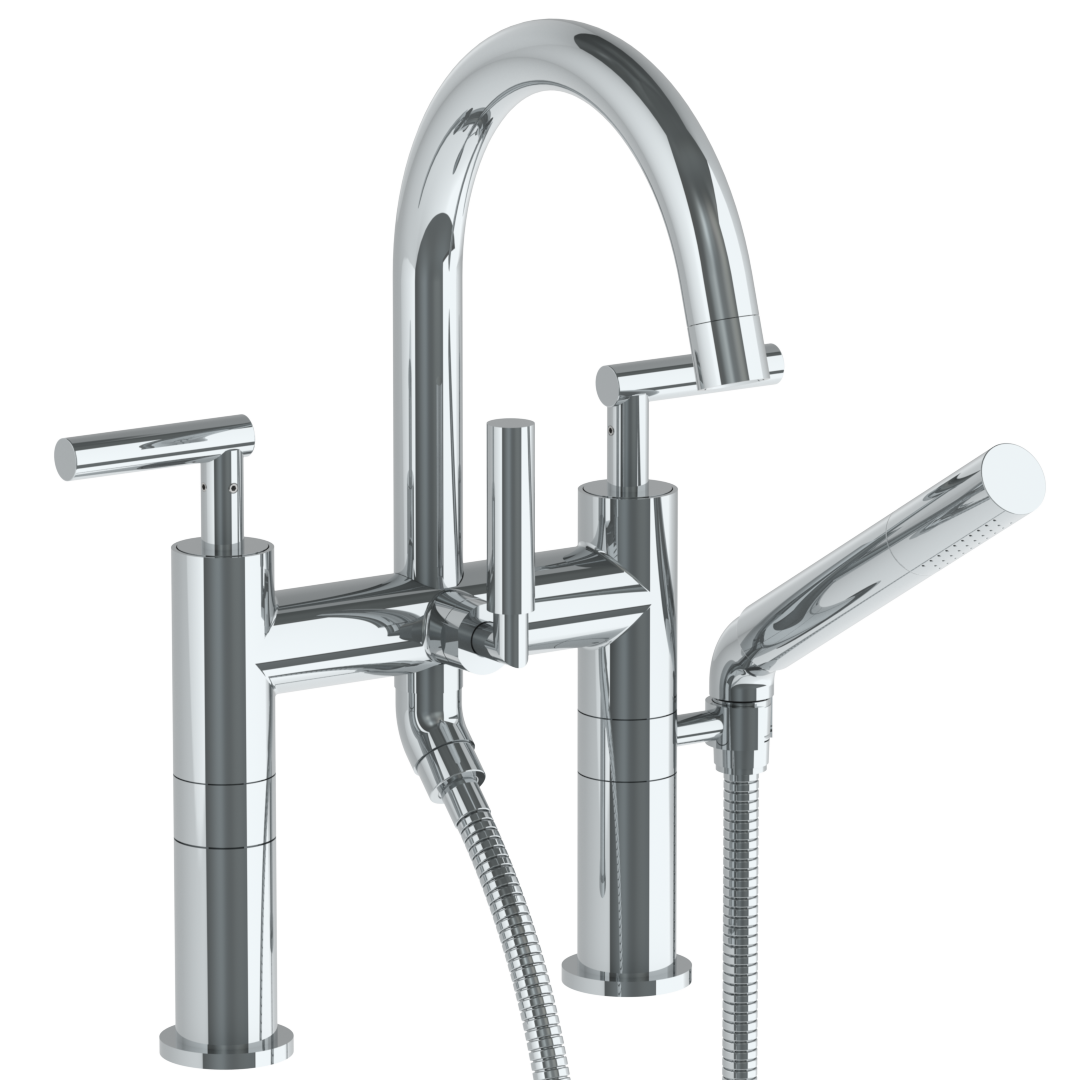 Deck Mounted Exposed Gooseneck Bath Set With Hand Shower - Maison&Co.