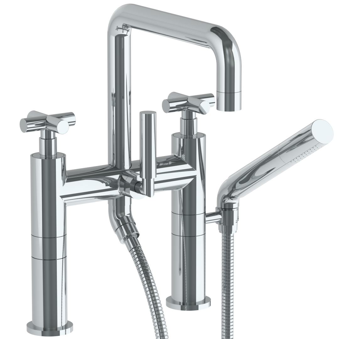 Deck Mounted Exposed Square Bath Set With Hand Shower - Maison&Co.