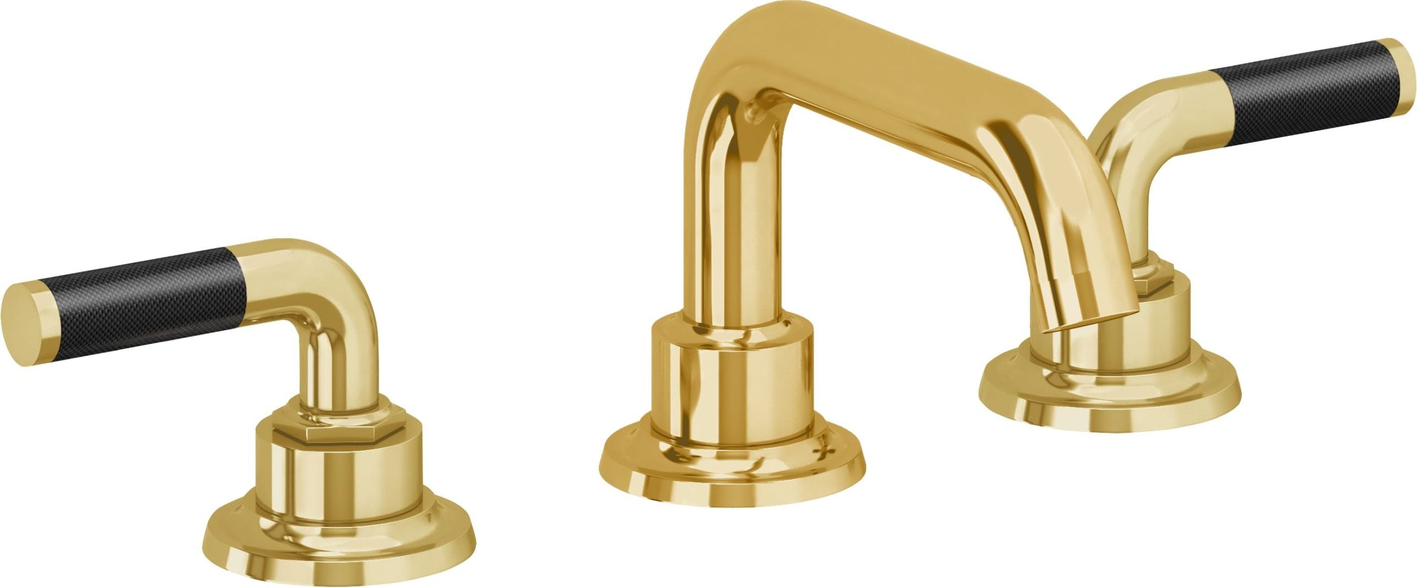 California Faucets - 3002F-LPG - 8" Widespread Lavatory Faucet - Lifetime Polished Gold (PVD) - Descanso