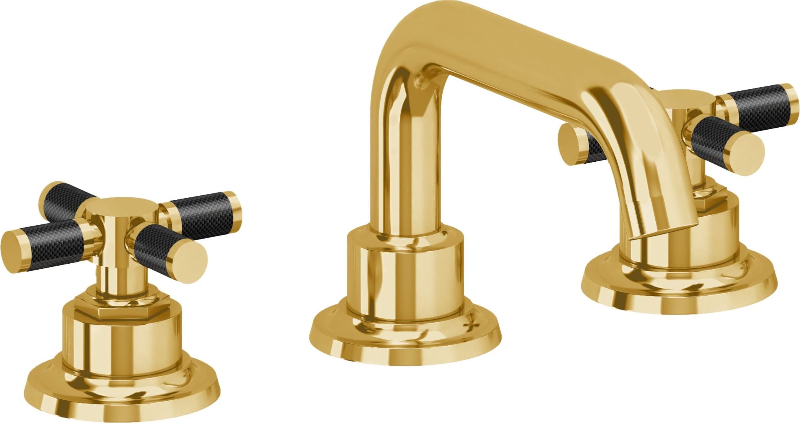 California Faucets - 3002XF-LPG - 8" Widespread Lavatory Faucet - Lifetime Polished Gold (PVD) - Descanso