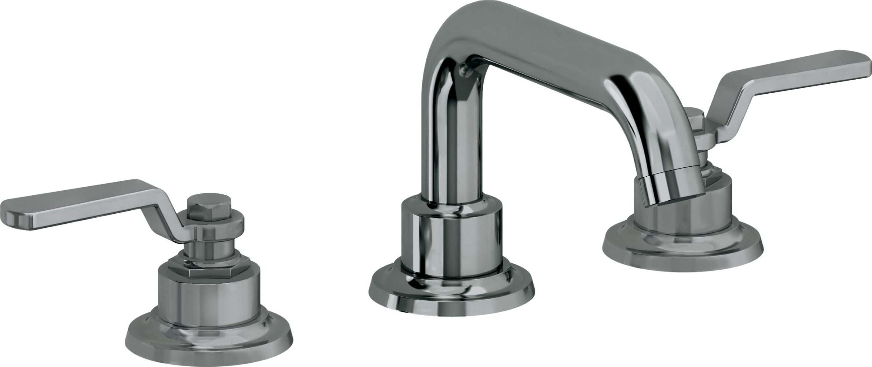 California Faucets - 8002-BLKN - 8" Widespread Lavatory Faucet - Black Nickel (PVD) - Descanso Works
