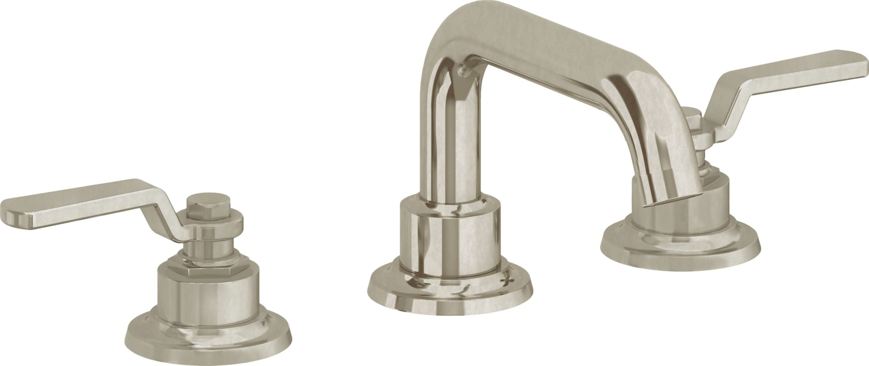 California Faucets - 8002-BNU - 8" Widespread Lavatory Faucet - Burnished Nickel Uncoated - Descanso Works