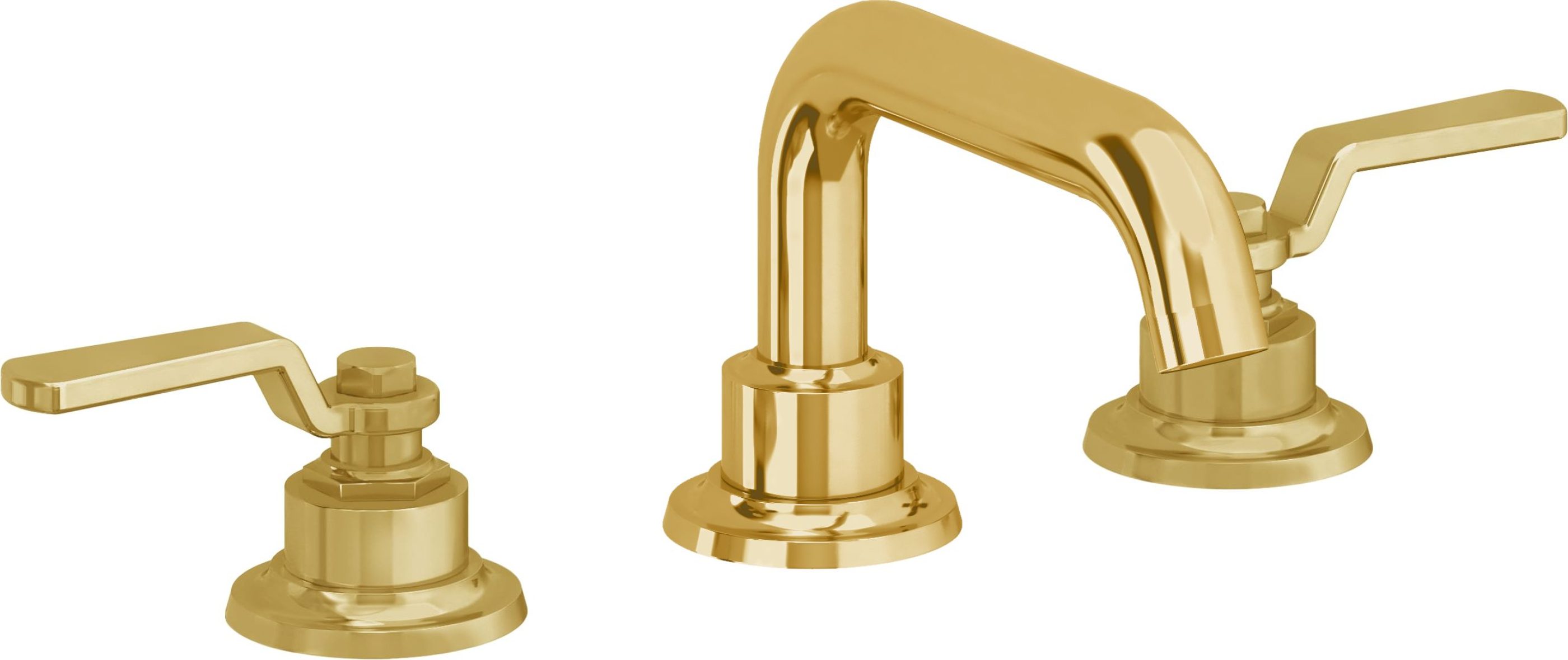 California Faucets - 8002-LPG - 8" Widespread Lavatory Faucet - Lifetime Polished Gold (PVD) - Descanso Works