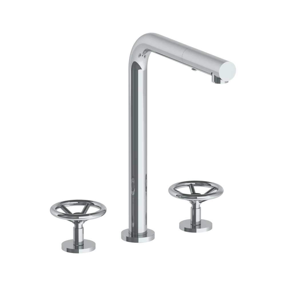 3 Hole Kitchen Faucet with Pull Out Spray