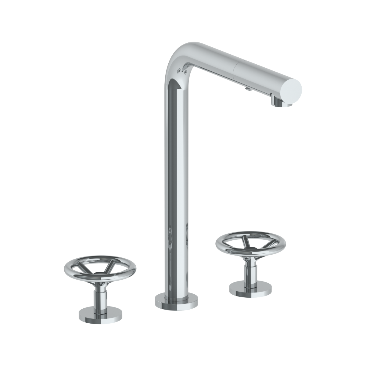3 Hole Kitchen Faucet with Pull Out Spray