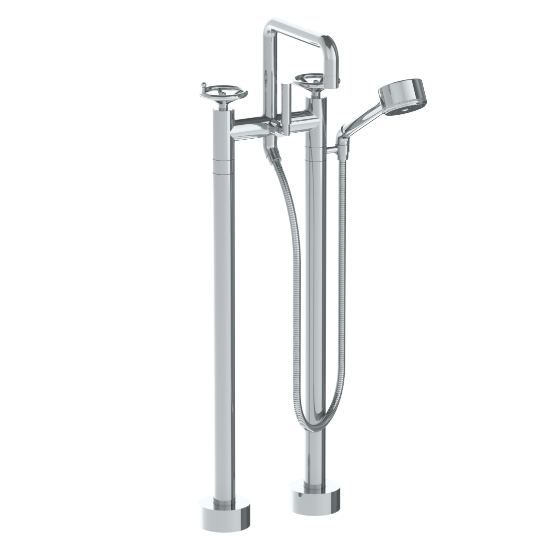 Floor Standing Square Bath Set With Volume Hand Shower - Maison&Co.