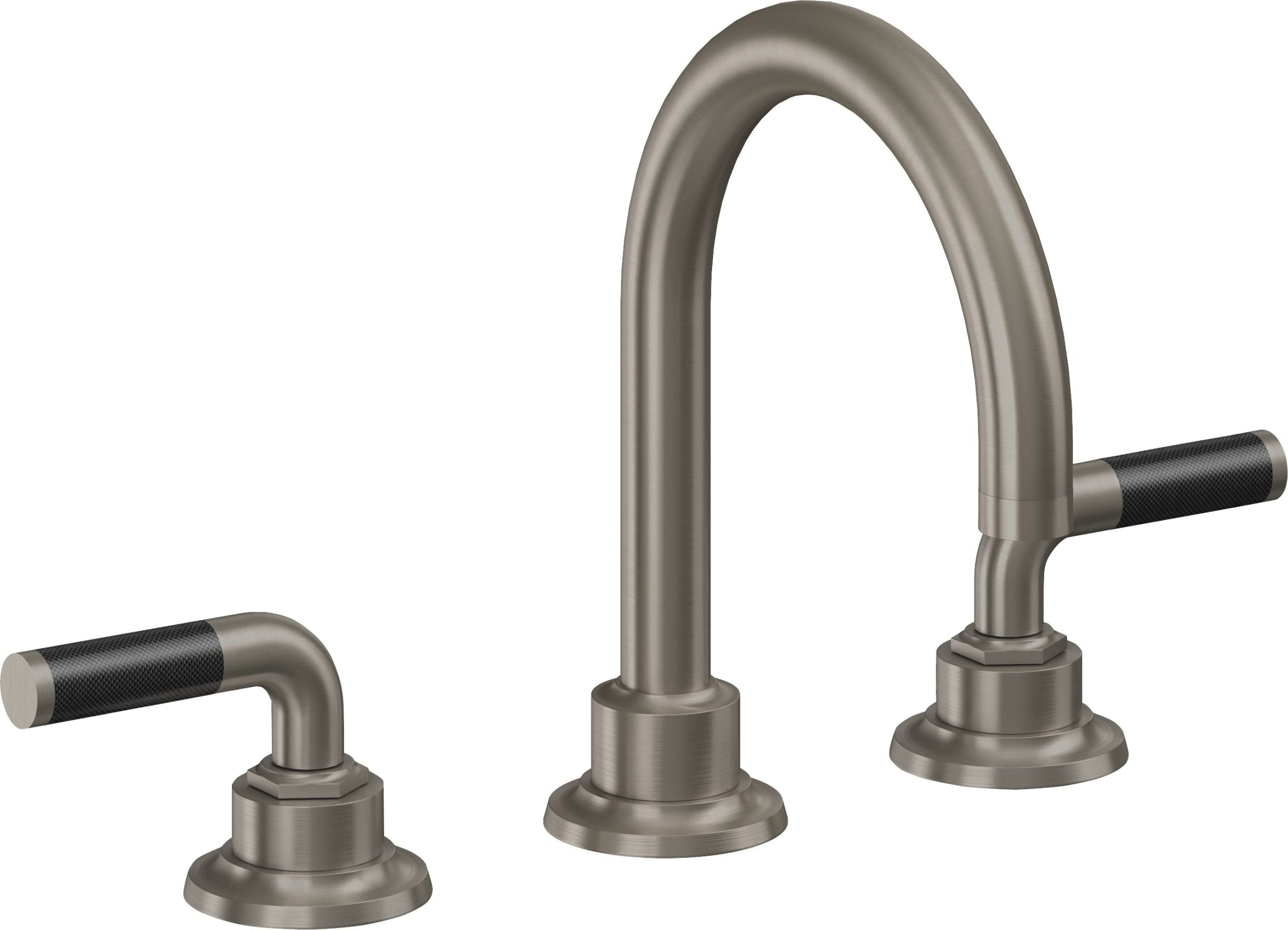 California Faucets - 3102FZBF-GRP - 8" Widespread Lavatory Faucet with Completely Finished ZeroDrain - Graphite (PVD) - Descanso
