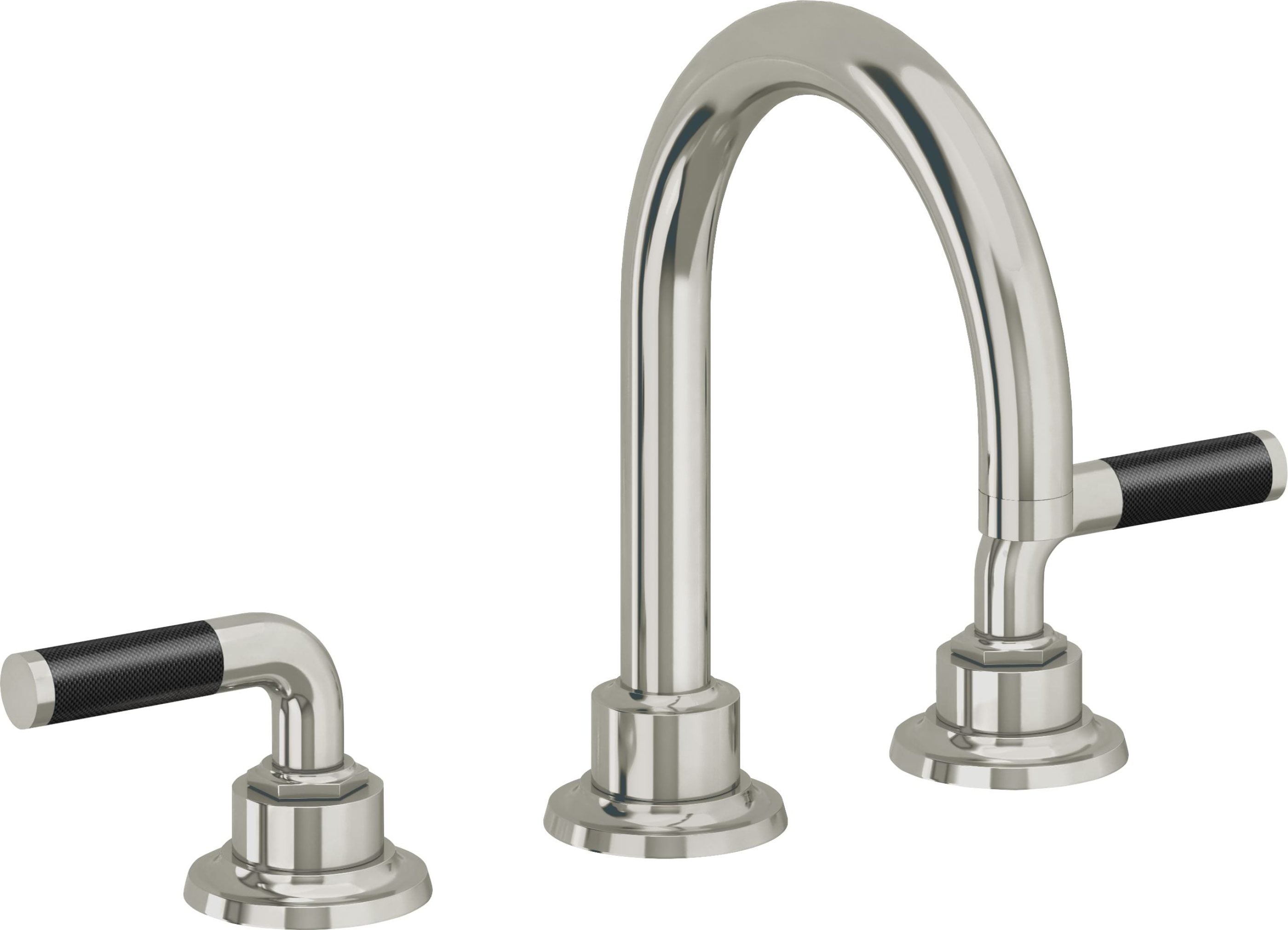 California Faucets - 3102FZBF-PN - 8" Widespread Lavatory Faucet with Completely Finished ZeroDrain - Polished Nickel (PVD) - Descanso
