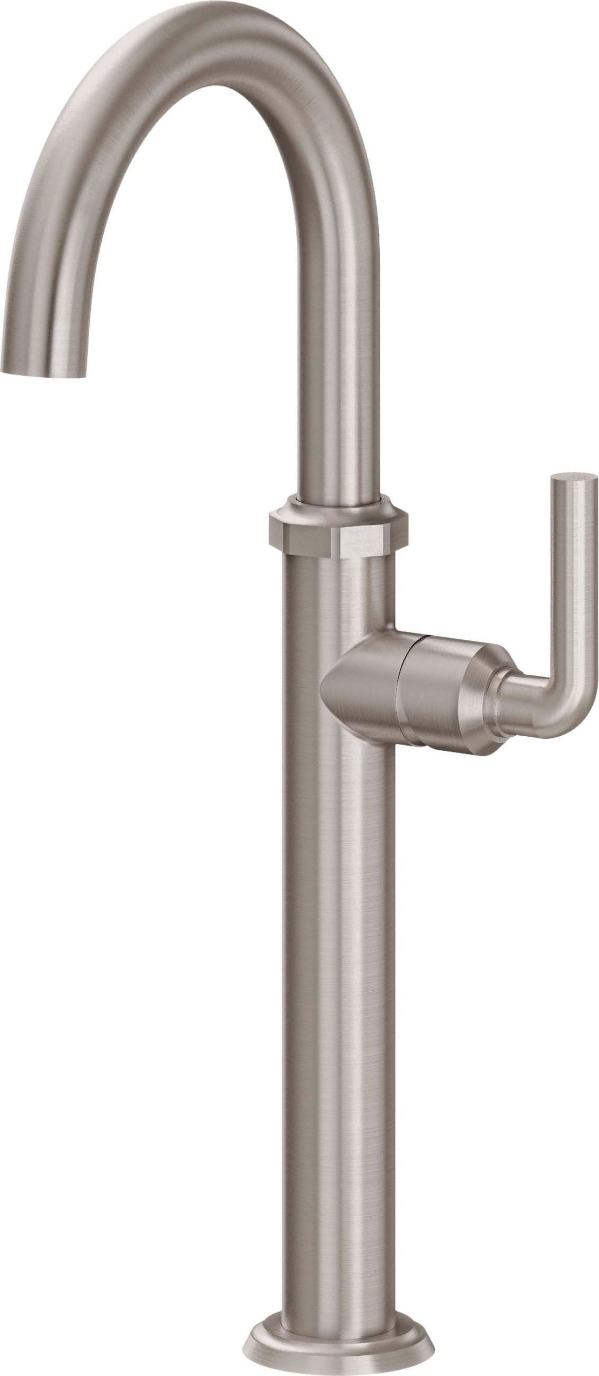 California Faucets - 3109-2-SN - Single Hole Lavatory/Bar/Prep Faucet - High Spout - Satin Nickel  - Descanso