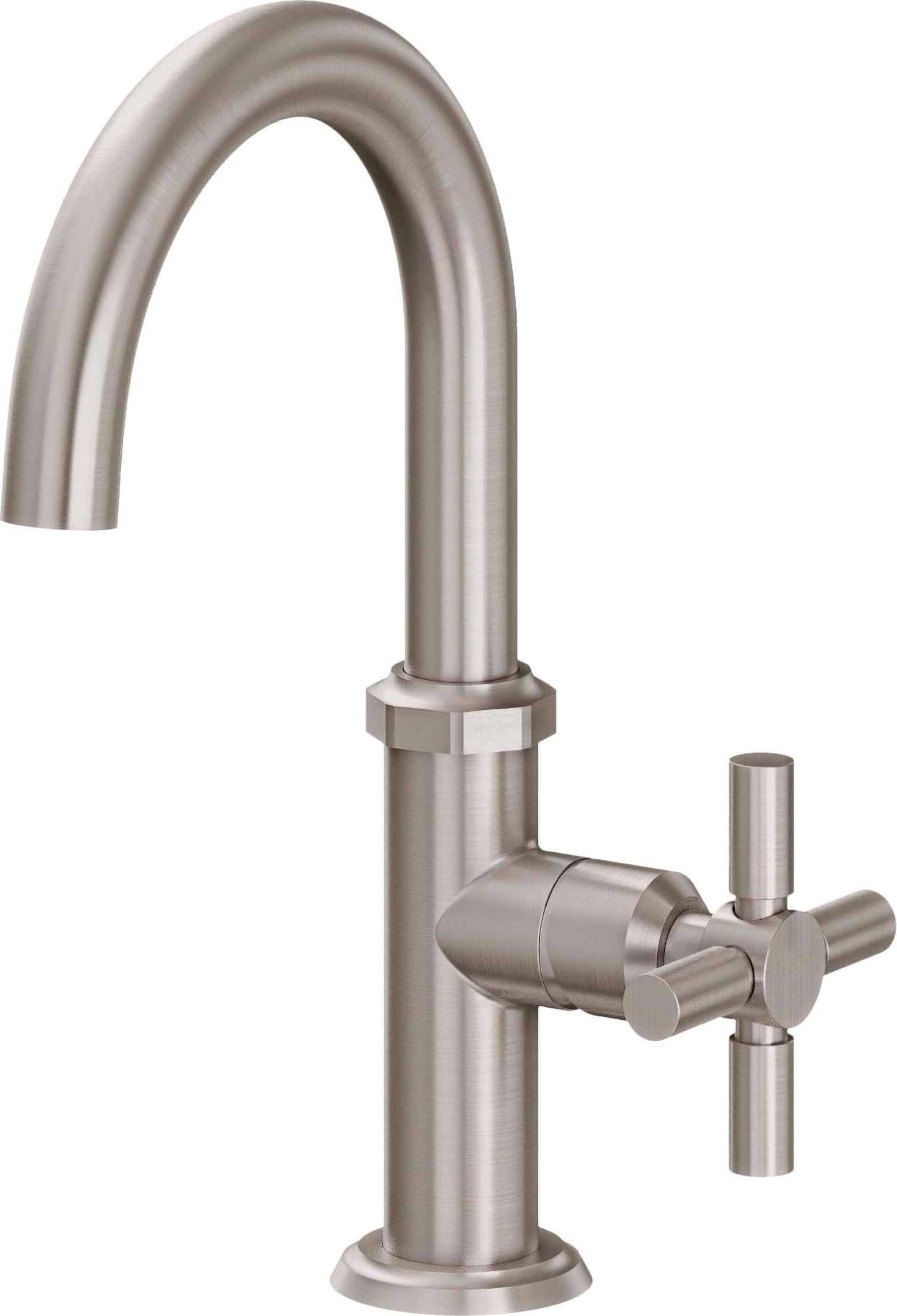 California Faucets - 3109X-1-SN - Single Hole Lavatory/Bar/Prep Faucet - Low Spout - Satin Nickel  - Descanso