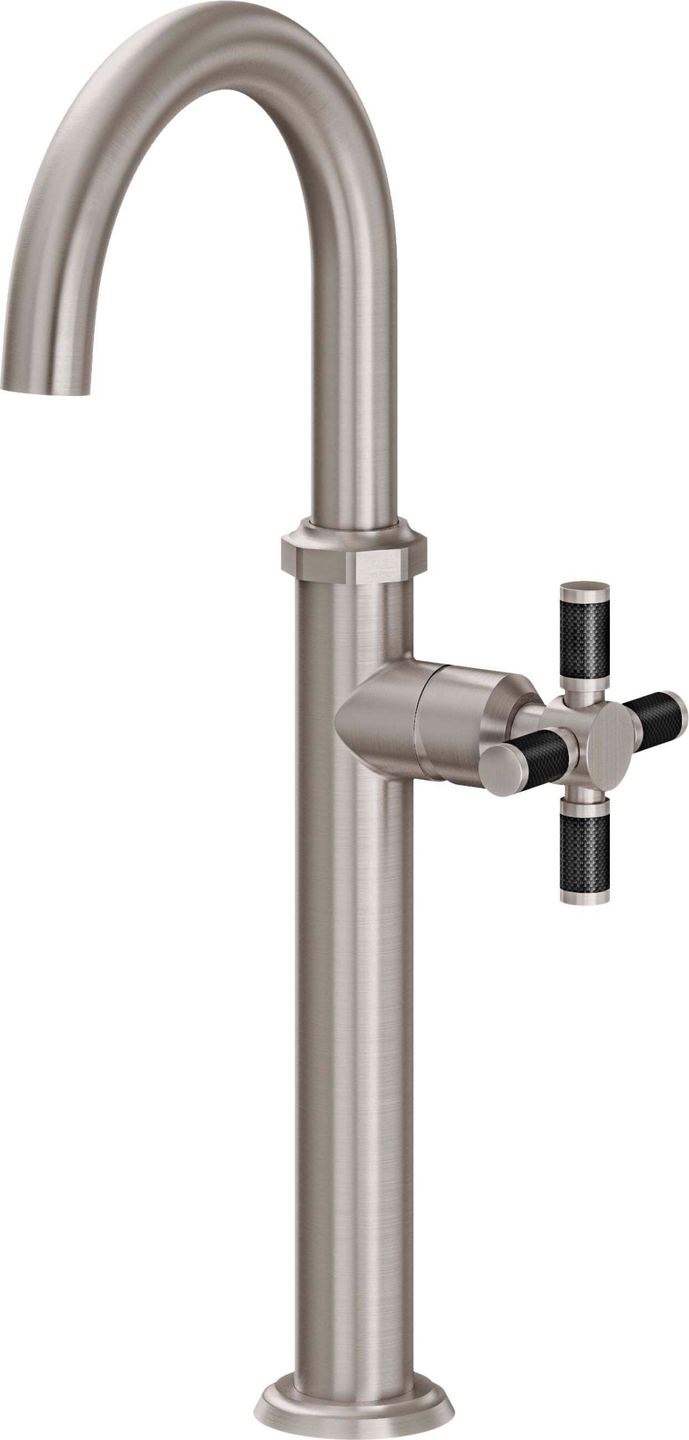 California Faucets - 3109XF-2-SN - Single Hole Lavatory/Bar/Prep Faucet - High Spout - Satin Nickel  - Descanso