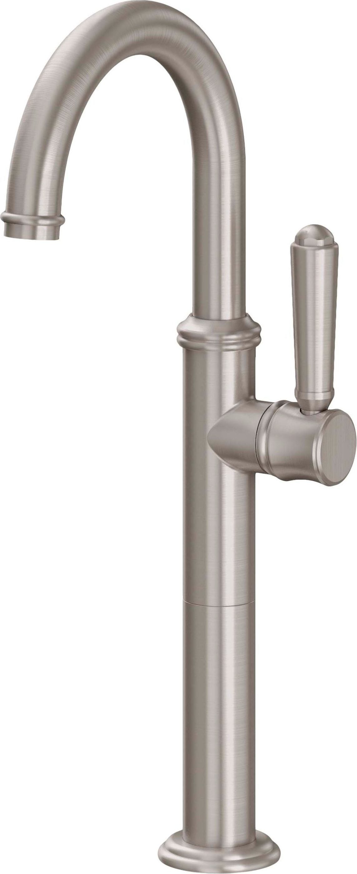 California Faucets - 3309-2-SN - Single Hole Lavatory/Bar/Prep Faucet - High Spout - Satin Nickel  - Montecito