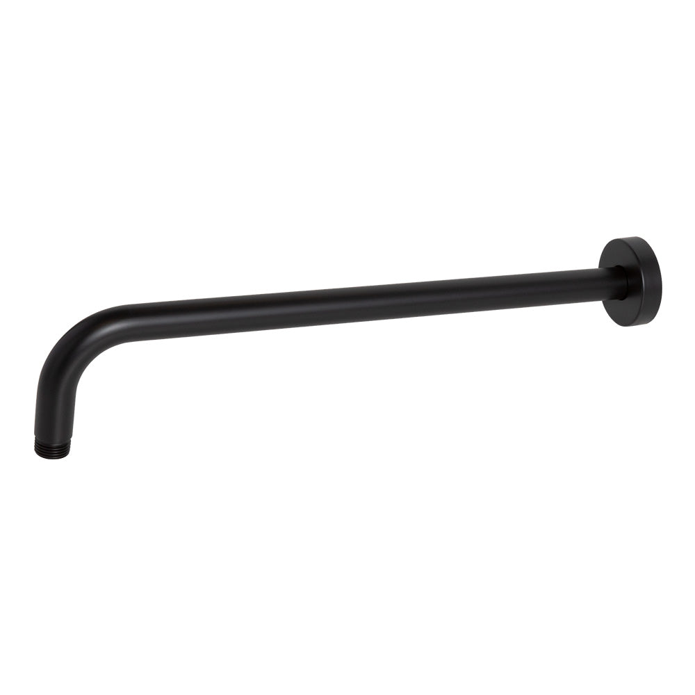 Wall-mounted shower arm with round flange, 16"D 3 3/4"H, shower head sold separately. - Maison&Co.
