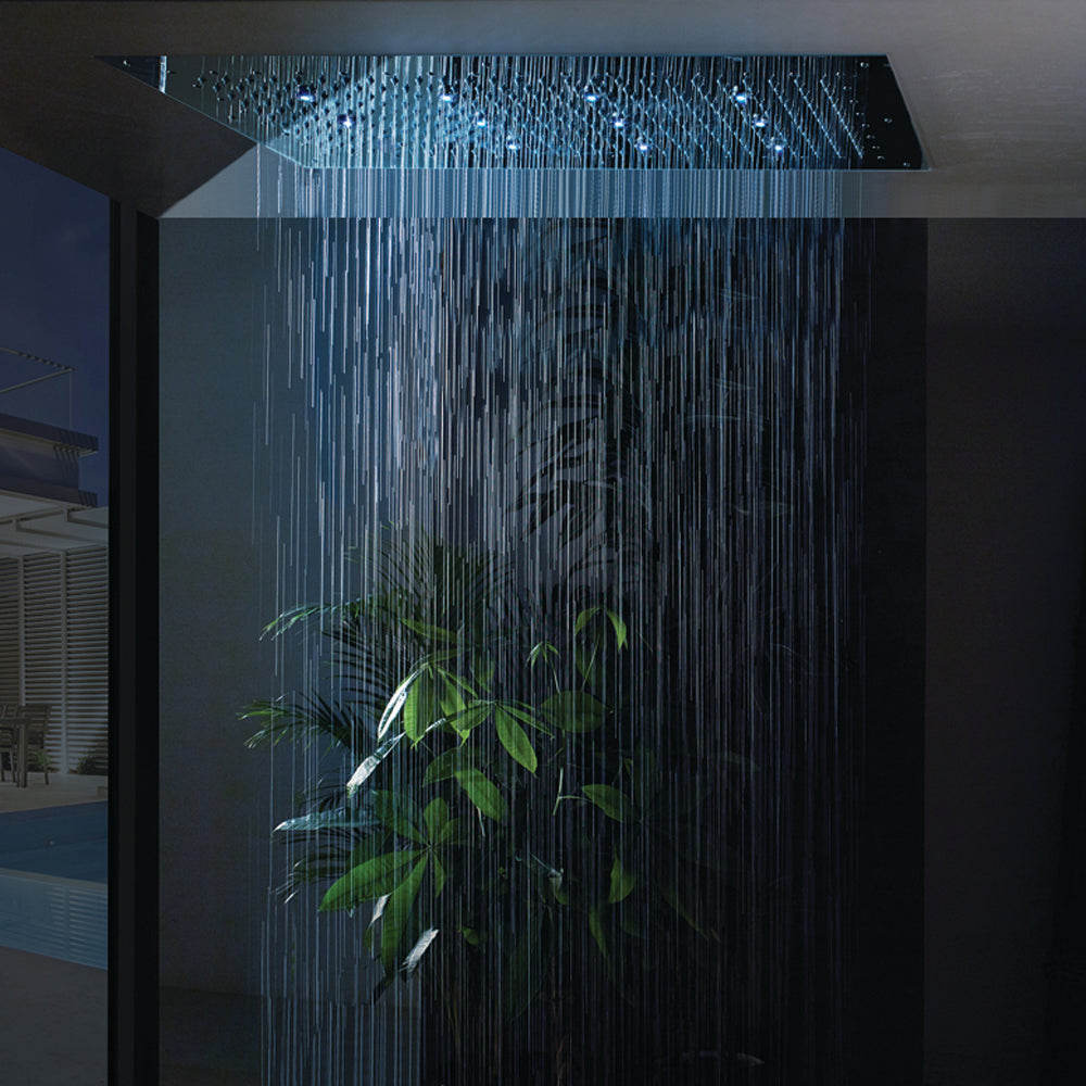 40" x 20" Chromatherapy RETTANGO FLAT Dream Light in Polished Chrome (PCH) Finish - Maison&Co.