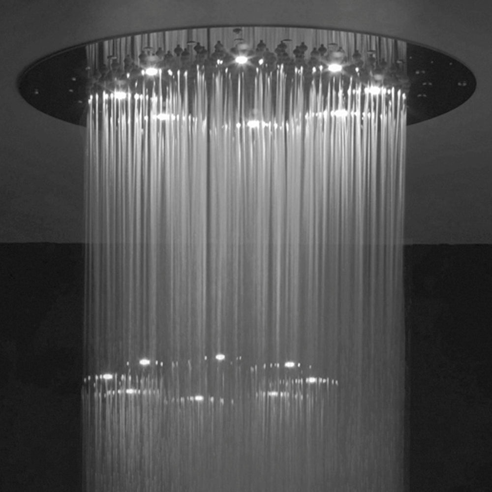 40" Diameter Chromatherapy CIRCOLARE FLAT Dream Light in Polished Chrome (PCH) Finish - Maison&Co.