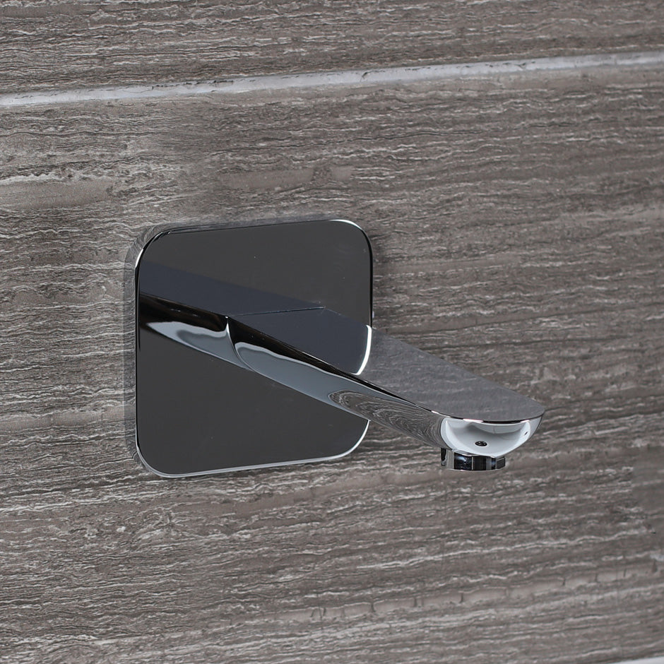 Wall-mount spout for a bathtub. Mixer sold separately. SPOUT: 6 1/2", W: 3", H: 2 1/8". - Maison&Co.
