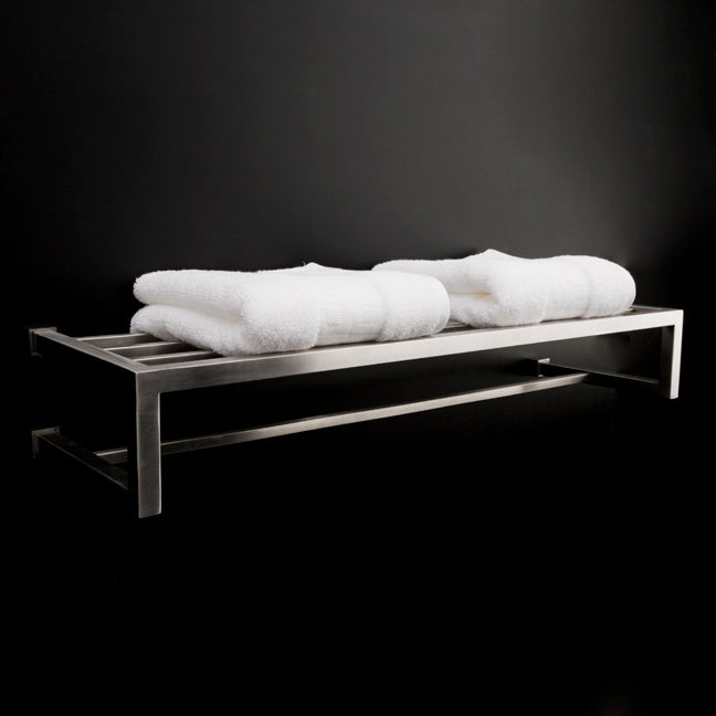 Wall-mount 24 1/2"W towel shelf with a towel bar made of stainless stee. - Maison&Co.