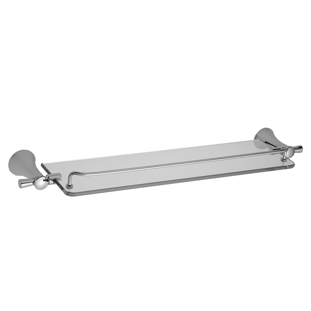 Cranford Glass Shelf with Wire Rail in Multiple Finishes - Maison&Co.