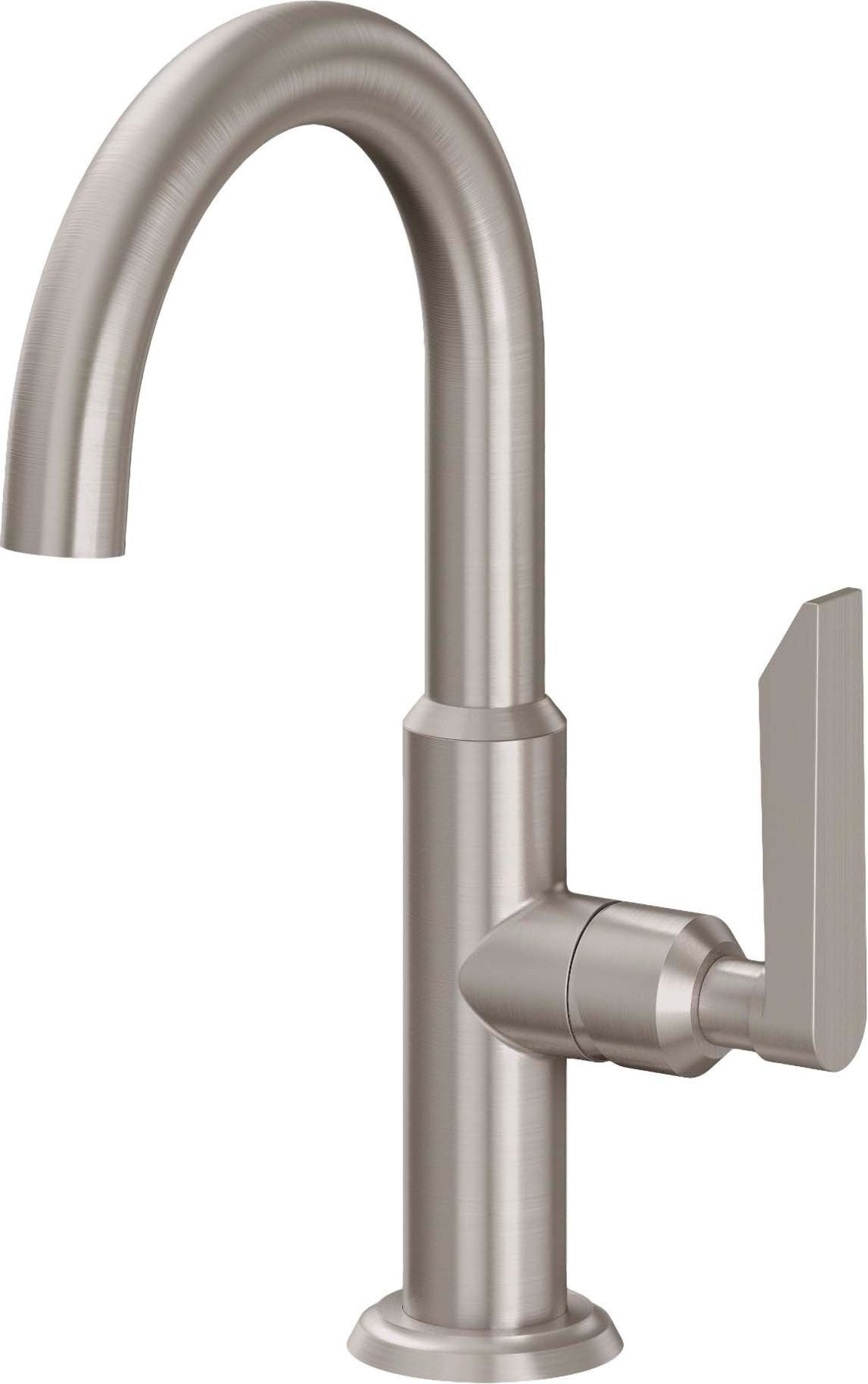 California Faucets - 4509-1-SN - Single Hole Lavatory/Bar/Prep Faucet - Low Spout - Satin Nickel  - Rincon Bay