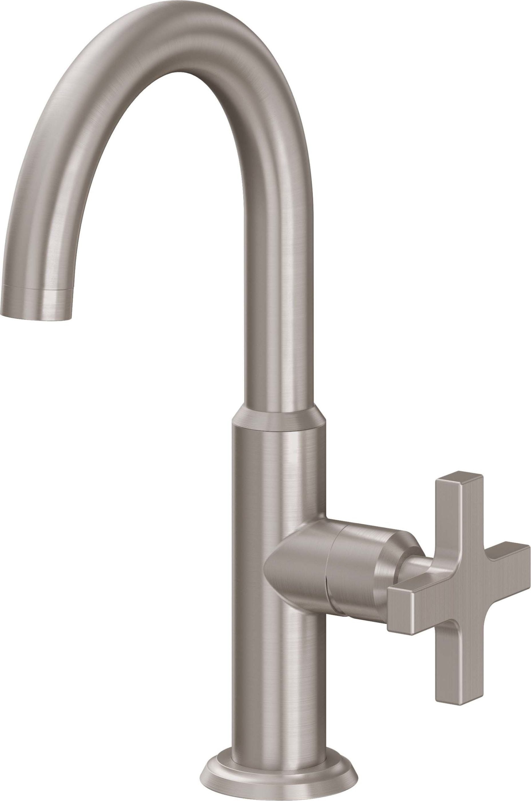 California Faucets - 4509X-1-SN - Single Hole Lavatory/Bar/Prep Faucet - Low Spout - Satin Nickel  - Rincon Bay