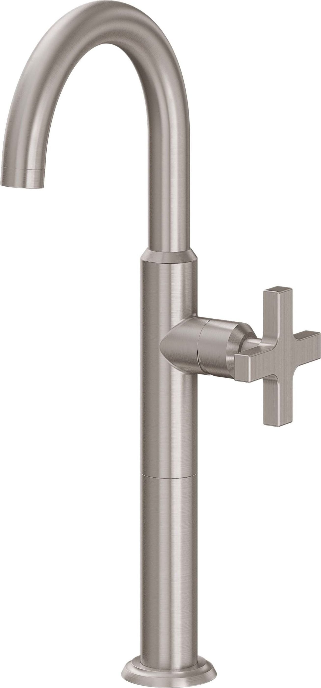 California Faucets - 4509X-2-SN - Single Hole Lavatory/Bar/Prep Faucet - High Spout - Satin Nickel  - Rincon Bay