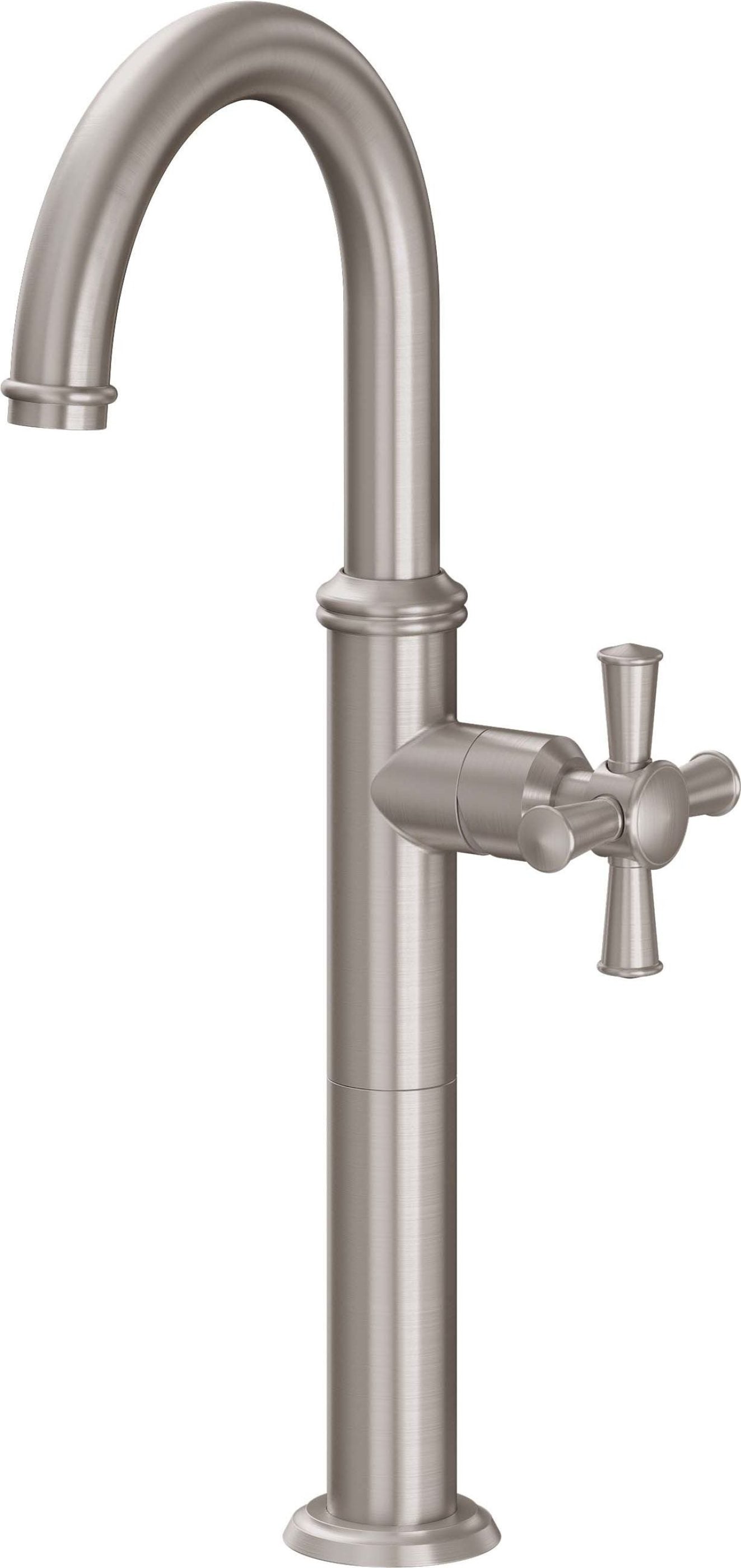California Faucets - 4809X-2-SN - Single Hole Lavatory/Bar/Prep Faucet - High Spout - Satin Nickel  - Miramar