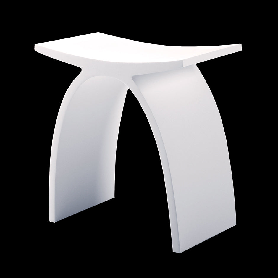 Stool made of solid surface. W: 16 7/8" D:9" H:17" - Maison&Co.