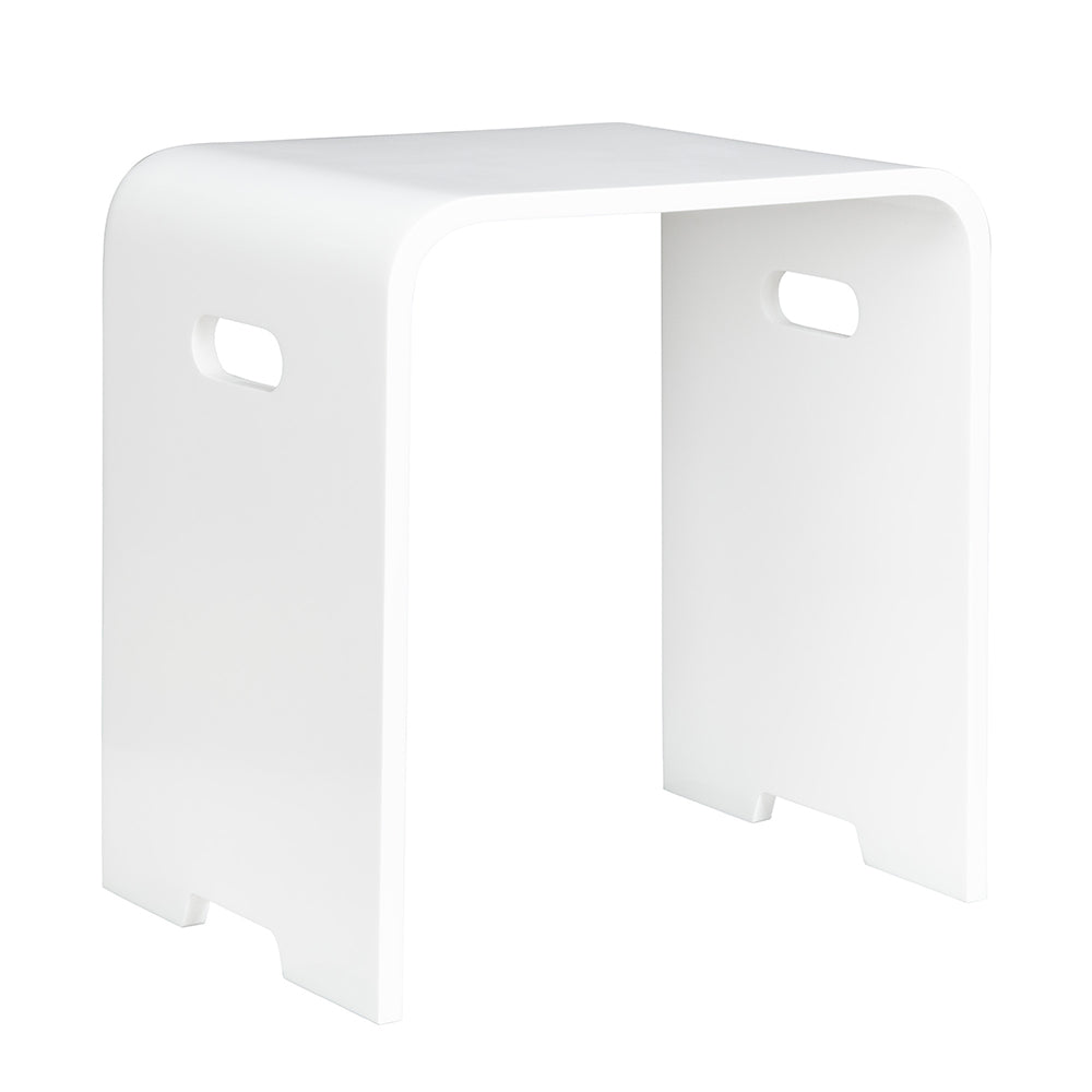Stool made of solid surface. W:16"  D: 11 3/4" H:17" - Maison&Co.