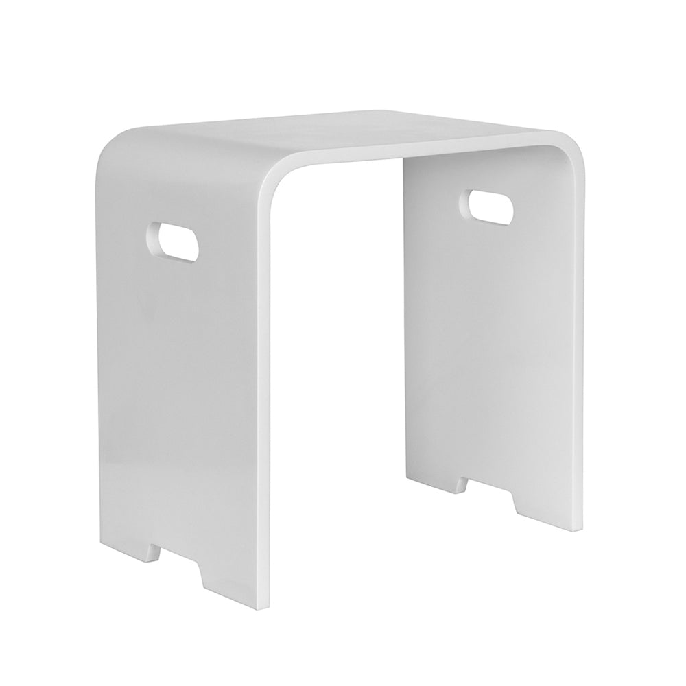 Stool made of solid surface. W:16"  D: 11 3/4" H:17" - Maison&Co.