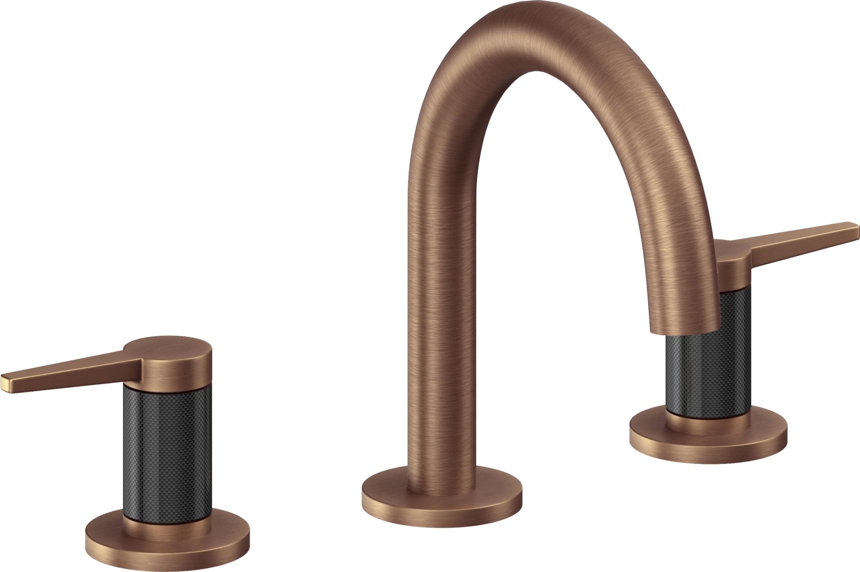 California Faucets - 5302MF-ACF - 8" Widespread Lavatory Faucet - Antique Copper Flat - D Street