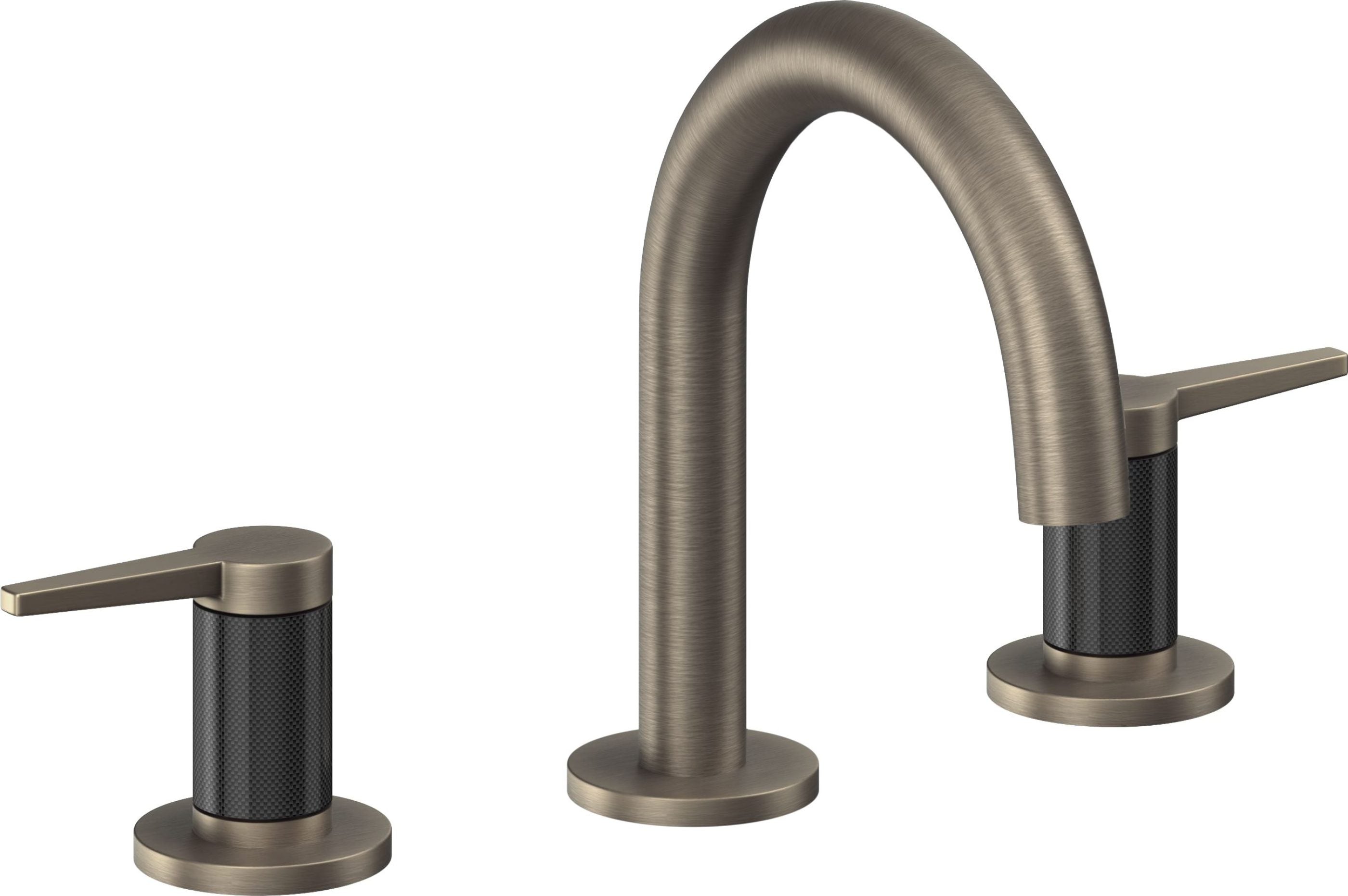 California Faucets - 5302MF-ANF - 8" Widespread Lavatory Faucet - Antique Nickel Flat - D Street