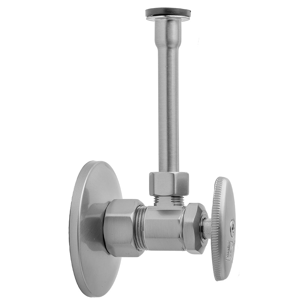 Multi Turn Angle Pattern 5/8" O.D. Compression (Fits 1/2" Copper) x 3/8" O.D. Toilet Supply Kit with Oval Handle, 20" Supply Tube, Escutcheon in Multiple Finishes - Maison&Co.