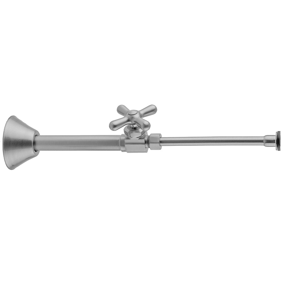 Multi Turn Straight Pattern 1/2" Copper (Sweat Fit) x 3/8" O.D. Toilet Supply Kit with Cross Handle, 20" Supply Tube, Escutcheon in Multiple Finishes - Maison&Co.