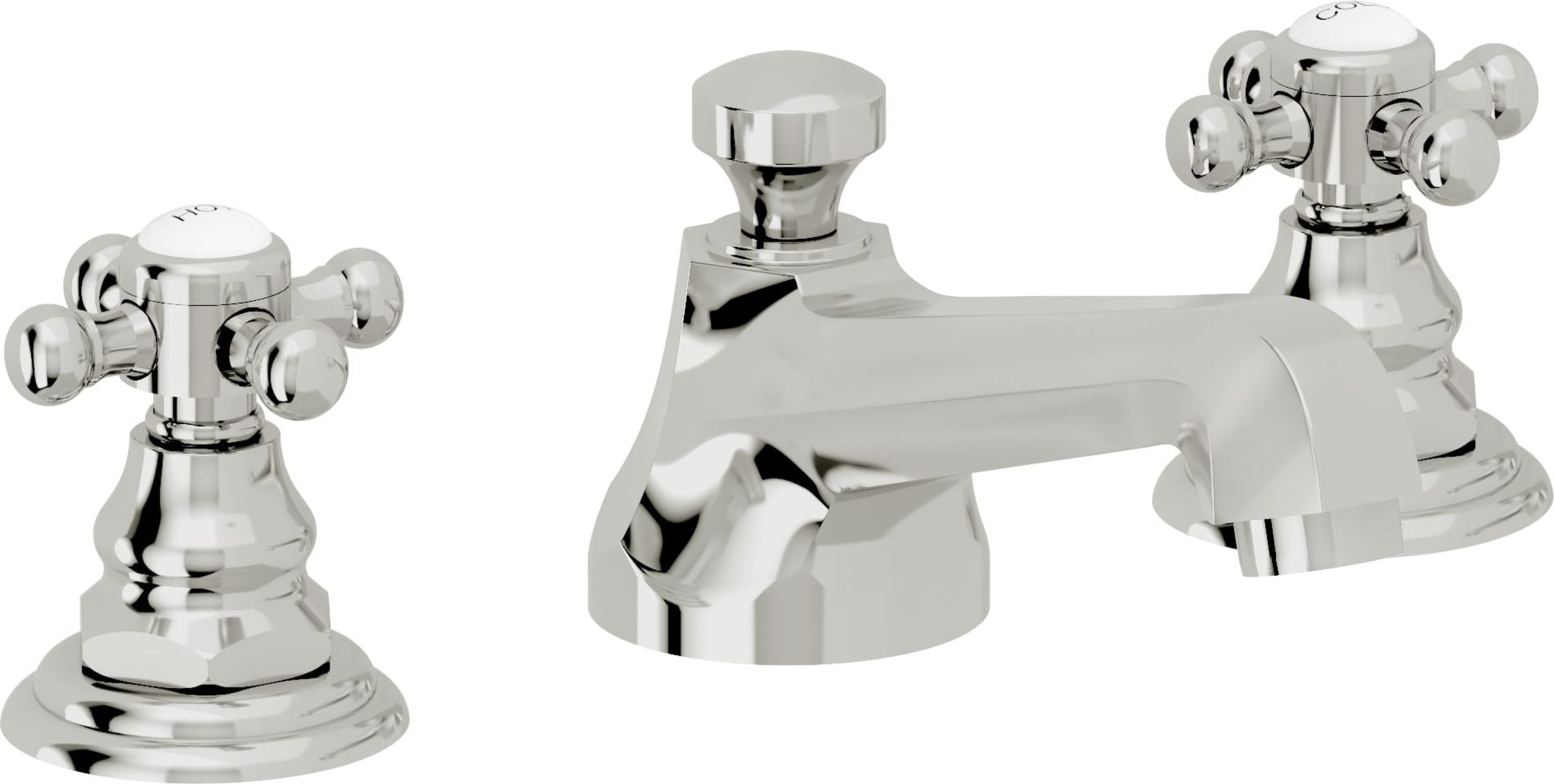 California Faucets - 6002-PC - 8" Widespread Lavatory Faucet - Polished Chrome - Del Mar